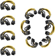 10 Pack 6 Pin to Dual PCIe 8 Pin (6+2) Graphics Card PCI Express Power Adapter 9 picture