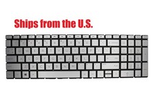 For HP 17-by0021dx 17-by1033dx US Silver Keyboard New Original Backlit picture