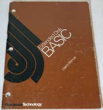 Processor Technology Extended Disk BASIC 1978 Vintage Original User's Manual picture