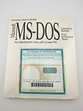 Microsoft MS-DOS Concise User's Guide Collectible Piece with COA Sealed picture
