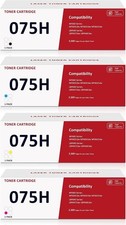 Canon 075H Genuine OEM High Yield Toner Set 4-Pack Black Cyan Magenta Yellow picture