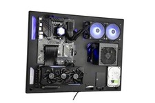 Wall Computer Case - Wall Mount Computer Case - Gaming PC Case - Wall PC Black picture