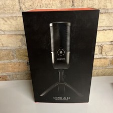 CHERRY UM 3.0 USB Streaming Microphone - Black/Black NOS/NIP - See Desc. picture