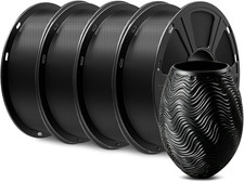 4PC Black PLA 3D Printer Filament 4Kg Spool, 1.75Mm +/-0.03Mm, 1080 Feet per Rol picture