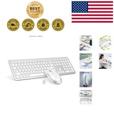 Full Size Wireless Keyboard and Mouse Set - Quiet, Slim Design for Home & Office picture