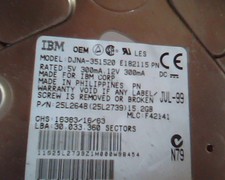 Hard Disk Drive IDE IBM DJNA-351520 E182115 PN F42141 25L2648 25L2739 picture