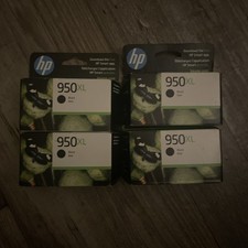 HP 950 XL Black Ink Cartridge Lot Of 4 - Warranty Ended 2025 Genuine OEM picture