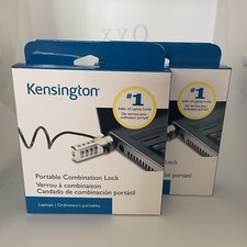 2x Kensington Portable Combination Laptop Lock 4-Dial Security Cable K64670AM picture