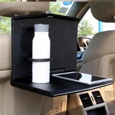 Carseat Caddy Universal Headrest Fold Table Tray Cup Holder iPhone iPad Holder picture
