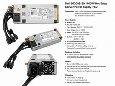 Dell Platinum Rated 80+ Platinum 94% 1400W Server Power Supply picture