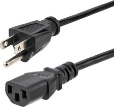 14AWG 10 ft Computer Power Cable NEMA 5-15P to C13 - Reliable Power Supply picture