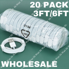 1/20Pack Bulk Lot 3/6FT Charging Cable For iPhone 14 13 12 11 X USB Charger Cord picture
