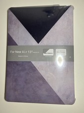 Purple Black Gray Geometric Shell Case for MacBook Air 13