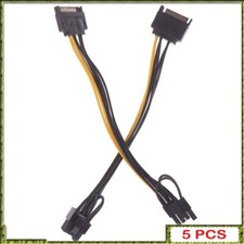 5pcs 15pin SATA Male To 8pin(6+2) PCI-E Power Supply Cable 20cm 15-pin 8 Pin picture