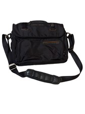 T Tech by Tumi Black Ballistic Nylon Messenger Laptop Briefcase Travel Bag picture