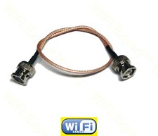 12 INCH BNC Male PLUG to BNC Male PLUG Jumper Pigtail Cable RG316 LOW LOSS USA picture