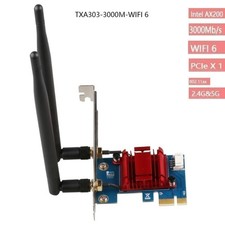 Intel AX200 Chip Wireless Wifi-6 LAN Card PCIe x1 2400Mbps WiFi Network Adapter picture
