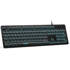 TECKNET Wired Keyboard, Silent Typing, Full-Size Layout,RGB Backlit picture
