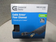 Commercial Electric 5’ Cable Armor Floor Channel Black Fabric 1003 013 660 NEW picture