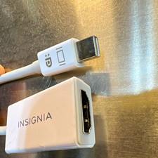 Insignia Mini DisplayPort Male to DisplayPort Female Adapter Cable White, 6” picture