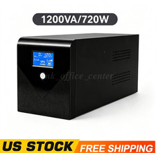 1200VA 720W Backup UPS Uninterruptible Power Supply 4 Outlet LCD Display Battery picture