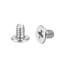 M2 x 3mm Laptop Computer Screws 3.8mm Dia Phillips Head Screw Silver Tone 100pcs picture