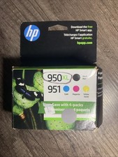 4-PACK HP GENUINE 950XL BLACK & 951 COLOR INK OFFICEJET PRO 8100 - 2027 picture