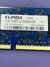 Elpida RAM Laptop 1GB Blue PC2-6400S DDR2-800 SO-DIMM EBE10UE8AFSA-8G-F picture