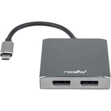 Rocstor Premium USB-C to Dual DisplayPort Multi Monitor Adapter 4K 60Hz picture