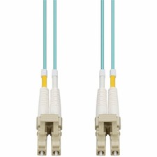 AddOn 100m LC Male to LC Male Aqua OM4 Duplex Fiber Cable ADDLCLC100M5OM4 picture