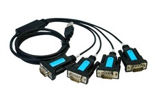 4 Port Professional FTDI CHIP USB to Serial RS232 DB9 Adapter Converter Seria... picture