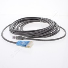 Leviton 234B-20S Gray 20ft Cat6 Ethernet Cable LAN Data Center LAN RJ Patch Cord picture