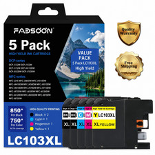 LC103XL 5PK 2BK/C/M/Y Ink for DCP-J152W MFC-J245 MFC-J450DW MFC-J470DW MFCJ870DW picture