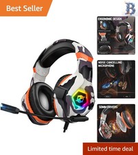 Comfortable Over-Ear Gaming Headphones with Noise Cancelling Mic - Multi-Device picture