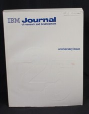 Vtg IBM Journal 25th Anniv Issue Sept 1981 Research Development Computers Book picture