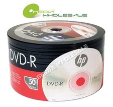 600 HP Blank 16X DVD-R DVDR Branded Logo 4.7GB Recordable Media Disc 12x50pk picture