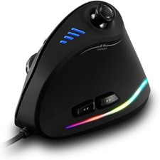 Zelotes C-18 Ergonomic Vertical Gaming Mouse Wired RGB 10000 DPI 11 Buttons PC picture