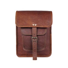 11 inch Handmade Crossbody Shoulder Genuine Leather iPad/Tablet Vintage Messe... picture