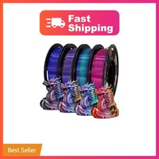 Frucindra Silk PLA+ 3D Printer Filament Bundle, Shiny Tricolor PLA+ Filament ... picture