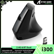 AJAZZ x ATTACK SHARK  I300 Vertical Ergonomic Optical Mouse, Dual Wireless Mouse picture