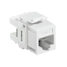 New 50 Pcs Leviton 61110-RW6 Cat 6 Keystone jack Gigabit RJ45 White QuickPort picture