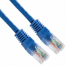 100 pack - 6' FT CAT5e PATCH CORD ETHERNET NETWORK CABLE BLUE TUFF JACKS QUALITY picture