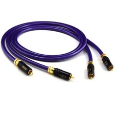 Pair OCC Pure Copper with Silver Plated Wire HIFI Audio Interconnects RCA Cable picture