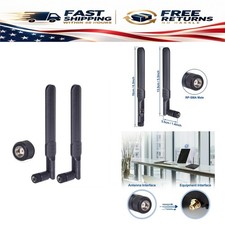 Bingfu Dual Band WiFi Antenna 2.4GHz 5GHz 8dBi RP-SMA Male 2-Pack for Router picture