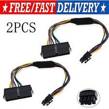 For Dell Optiplex 3020 7020 9020 24-Pin to 8-Pin ATX Power Adapter Cable 2PCS picture