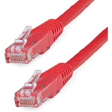 StarTech C6PATCH20RD 20Ft CAT6 Gigabit Ethernet Cable Molded RJ45 UTP Cord Red picture