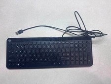 HP KBAH21 Wired USB Slim Keyboard Black P/N 801526-001 New Open Box picture