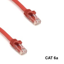 Kentek Red 6ft Cat6A UTP Cable 24AWG 600MHz RJ45 Ethernet Router Pure Copper picture