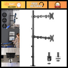 Extra Tall Dual Monitor Desk Mount Stand - 39