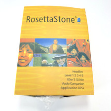 Rosetta Stone Spanish Levels 1-5 Complete Headset Audio Companion Open Box picture